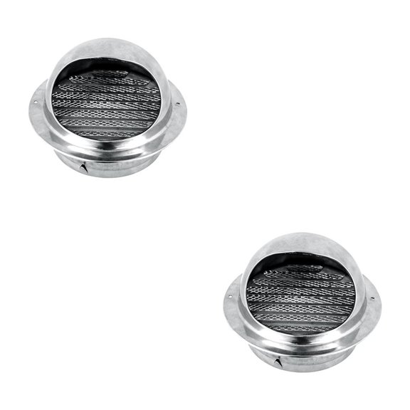 Speravity Tapas de salida de ventilación de acero inoxidable 304 con campana de ventilación de pantalla de malla incorporada de 100 mm Type1 NO1