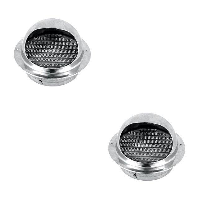 Speravity 304 Stainless Steel Air Vent Outlet Vent Mesh Screen Hood Built with in Caps 100 mm 2piezas
