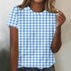 thumbnail image 2 of Camiseta de Cuello Redondo de Manga Corta con Suéter Impreso Casual para las Mujeres, Ligero Top Diario, 2 of 4