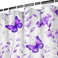 thumbnail image 2 of Fantasy Butterfly & Moon Shower Curtain - 72x72 Inch Waterproof Bathroom Curtain, Dark Aesthetic Design, Machine Washable, Quick-Dry, Rust-Resistant Grommets, 2 of 3