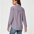 thumbnail image 3 of HBGVBA Womens Button Down Shirts,Long Sleeve UPF 50 Sun Protection Tops Collared Button Quickly Dry Sunshirt with Pocket, 3 of 6