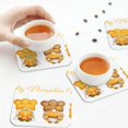 thumbnail image 7 of Honeii Pumpkin Pie Gnome Print Leather Coaster Set of 6, Ideal for Safeguarding Your Furniture from Drinks Spills and Effortless Cleanup,Square, 7 of 7