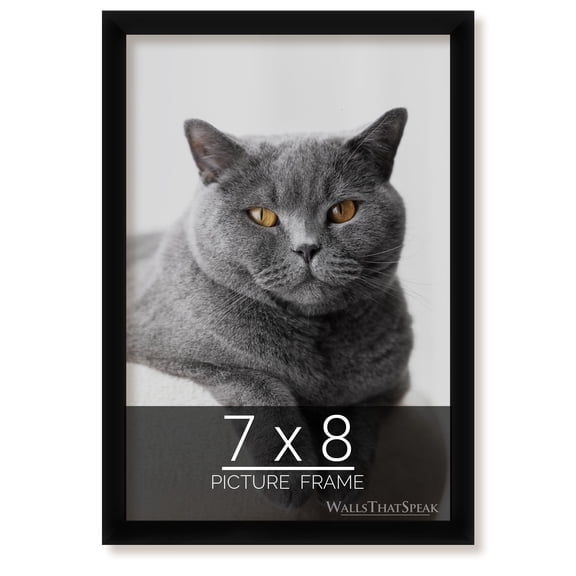 7x8 Black Picture Frame for Puzzles Posters Photos or Artwork