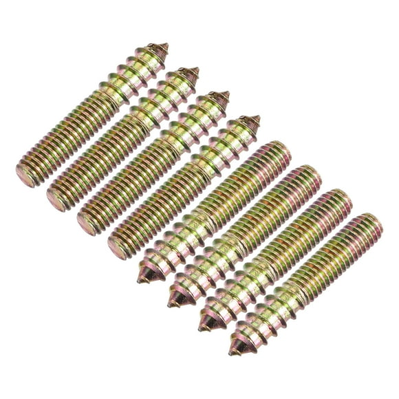 Unique Bargains 3/8-16x2-1/4' Hanger Bolts, 16 Pack Double Ended Screws Wood Dowel Screws