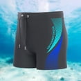 thumbnail image 2 of Men's Swim Trunks Sport Swimming Jammer Shorts Athletic Pool Party Men's Swimsuit Bottoms with Drawstring Blue XXXL, 2 of 3