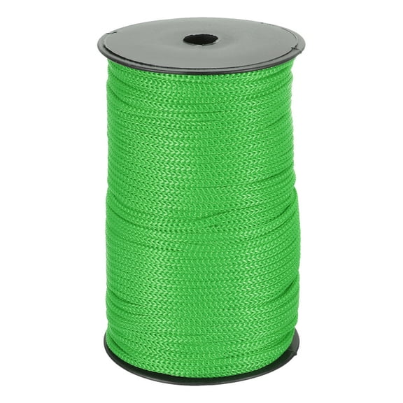 1/4 Inch Polypropylene Rope Braided Ropes, 328ft Nylon Rope for Clothesline, Camping, Hiking Light Green