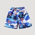 thumbnail image 6 of Boys' Colorful Dinosaur Print Swim Trunks, Quick-Dry Elastic Waist Board Shorts for Kids Beach Activities, 3-10 Years Dark Blue 11-12Y, 6 of 7