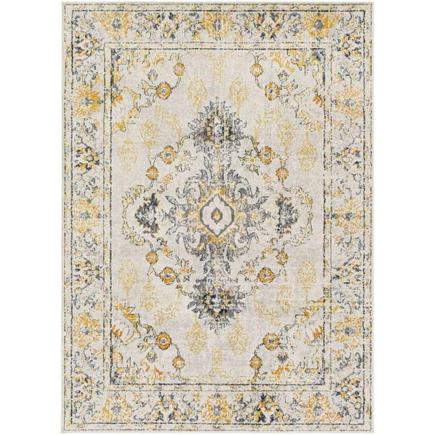 Mark&Day Area Rugs, 8x10 Burum Traditional Yellow Area Rug (7'10