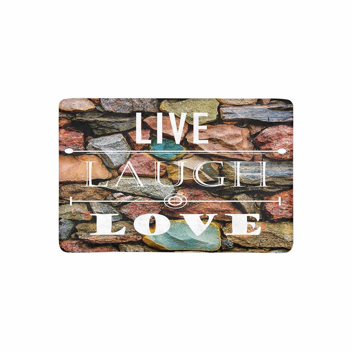 MKHERT Motivational and Inspirational Quotes Live Love Laugh Doormat