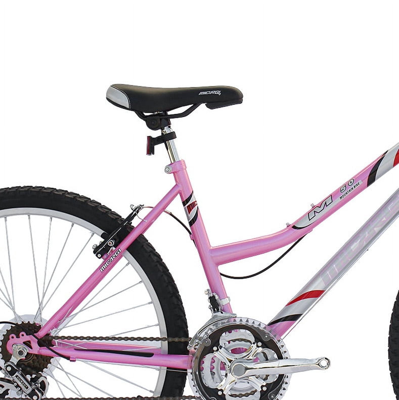 Wonder Wheels 26 In. Mtb 18 Speed Bicycle, Bike, Steel Frame Alloy Rims 36 H - Pink