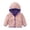 Pink, variant on Girls Coatjacket Toddler Hooded Patchwork Windproof Outerwear for Everyday Play