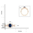 thumbnail image 4 of ANGARA Natural 1.55 Ct Vintage Style Sapphire Split Shank Engagement Ring in 14K Rose Gold for Women (Size-8x6mm) | September Birthstone, Anniversary, Jewelry Gift for Women | Natural Sapphire Ring, 4 of 8