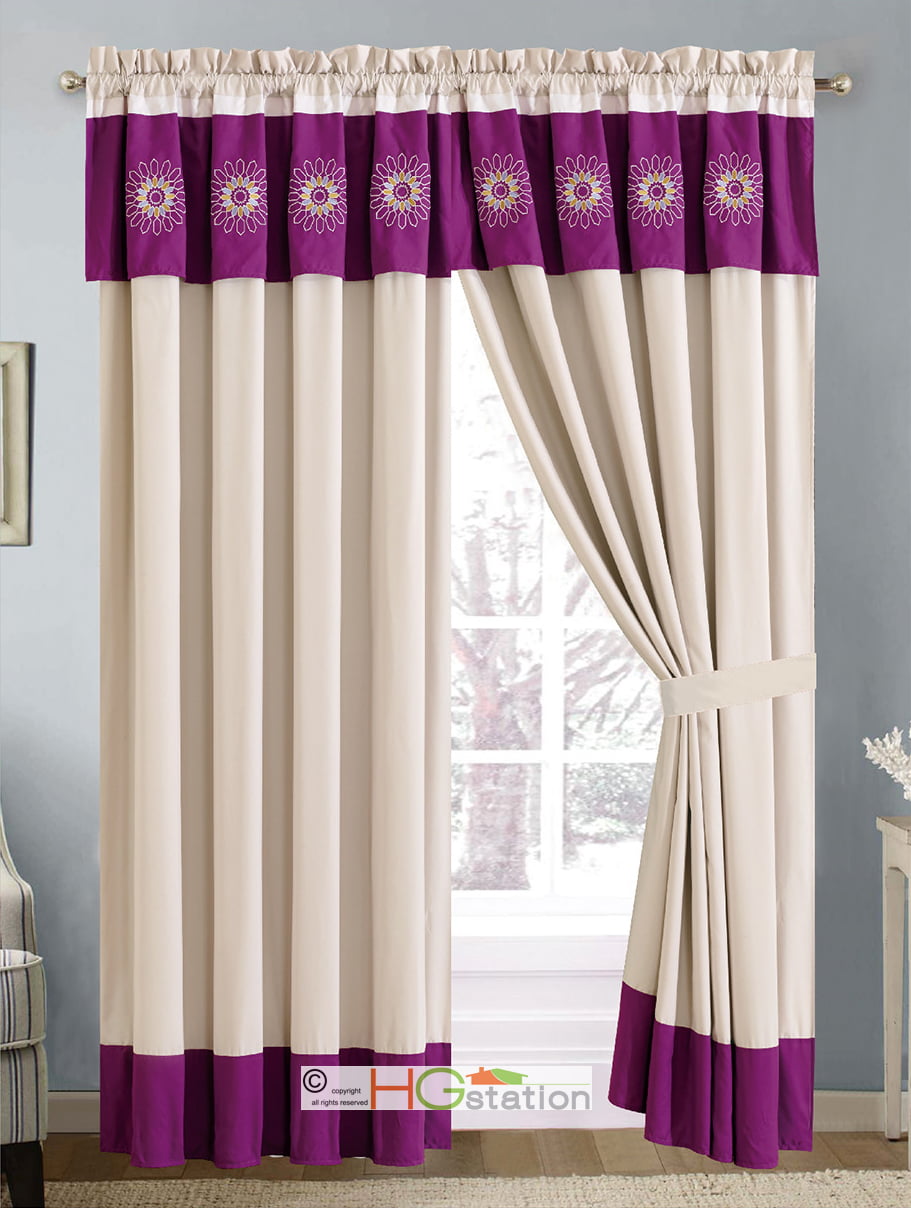 Khaki Valance D Sheer Liner, Purple And Gold Curtains