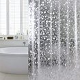 thumbnail image 4 of Cortina De Ducha Semitransparente, Cortina De Ducha Impermeable Para Baño Con 12 Ganchos Para Bañeras De Ducha, 4 of 6