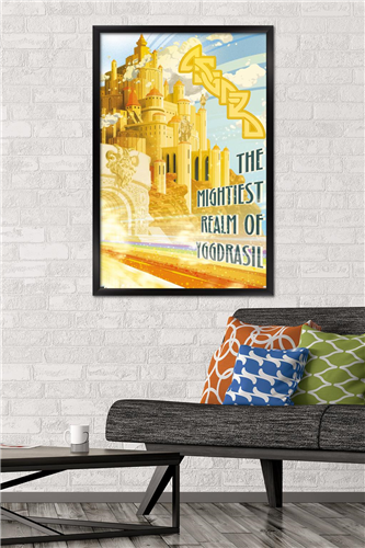 Marvel: Hero Lands - Asgard Wall Poster, 22.375" x 34" Framed