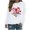White, variant on Women's Long Sleeve Shirts Valentine's Day Heart Love Printed Blouses Casual Crew Neck Pullover Tops