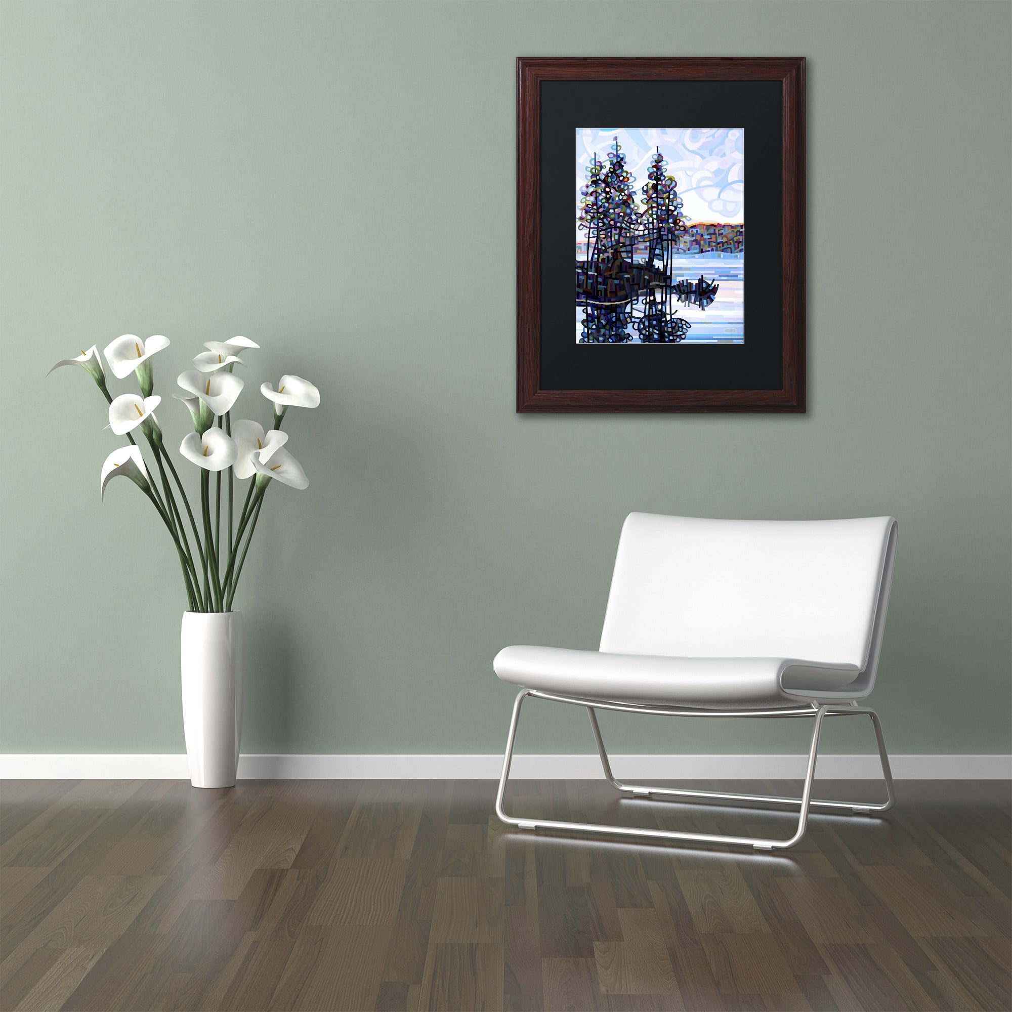 Mandy Budan 'Haliburton Morning' Black Matted Framed Art
