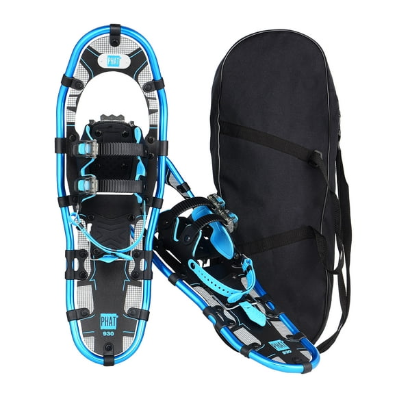 30" Lightweight Aluminum Terrain Snowshoes for Men Women with fully adjustable binding,Heel Lift