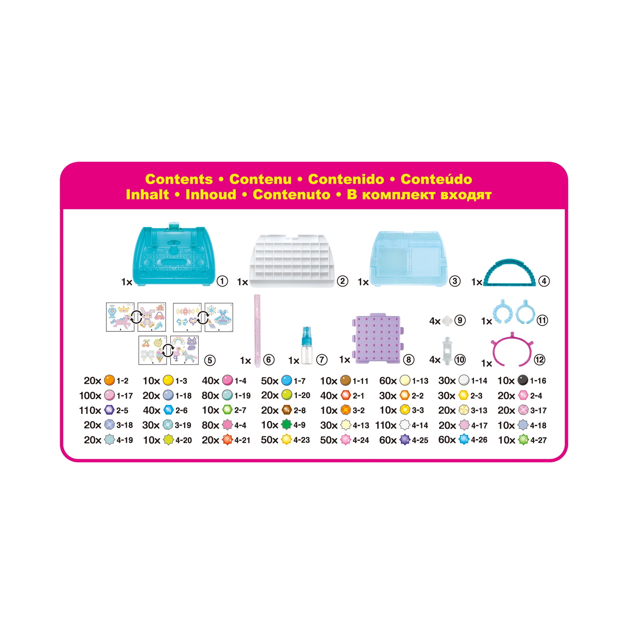Aquabeads Deluxe Carry Case, Complete Arts & Crafts Bead Kit for Children - over 1,400 beads and deluxe bead storage case