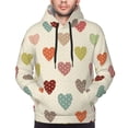 thumbnail image 5 of Bingfone Heart Polka Dot Men'S Drawstring Hoodie Long Sleeve Pocket Sweatshirts-X-Large, 5 of 9