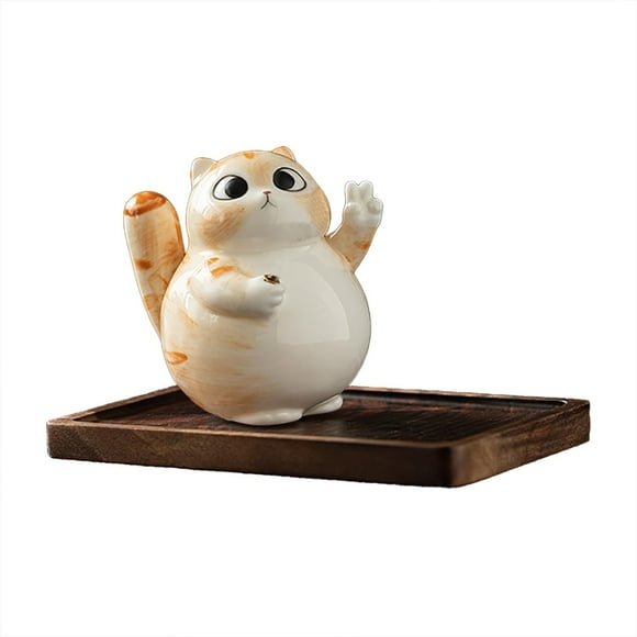 Ceramic Cat Incense Holder Handmade Desktop Ornament Cute Animal Shape Decoration For Living Room Bedroom Study Meditation And Relaxation Christmas Ornament Elegant Sparkly Christmas Ornament Health
