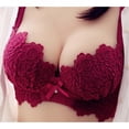 thumbnail image 3 of Ladies Push-up Bra Brassiere Sexy Floral Lace Thin Lined Underwire Lingerie, 3 of 5