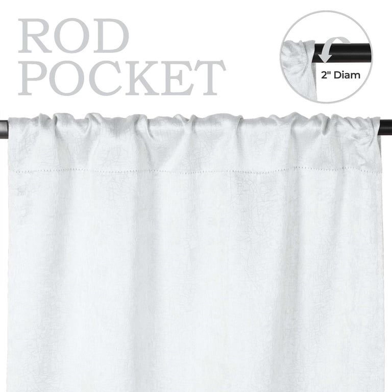 Superior Senna Blackout Curtain Panel Set 26" x 63" White photo 3