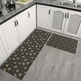 thumbnail image 2 of Dark Christmas Golden Reindeer Pattern Kitchen Rugs Sets Of 2,Anti Fatigue Kitchen Mat Rugs Non Slip Washable,Decorative Kitchen Floor Mats for Kitchen,Sink,Laundry,17"x30"+17"x47", 2 of 7