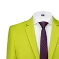 thumbnail image 3 of NoxwB (XL-6XL)Men's Big and Tall Formal Dress Blazer&Trouser 2 PC Set Casual Wedding Business Suit Notched Lapel Single Breasted Long Sleeve Jacket & Straight Leg Pants Outfit Green 5XL, 3 of 5