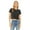 Dark Gry Heather, variant on Bella   Canvas Ladies' Flowy Cropped T-Shirt