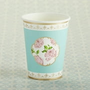 Floral Party Cups | Kate Aspen 32 Pcs Disposable Paper Cups Drinkware Party Favor, Perfect for Parties, Birthdays, Weddings, Bridal Showers, Baby Showers, Anniversaries, Blue