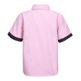 thumbnail image 2 of Haitryli Boys Short Sleeve Button Down Shirt Lapel Collar Casual Tops Students School Uniform Suit Shirt Formal Dress Shirt Pink 120, 2 of 7