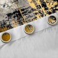 thumbnail image 4 of Manfei Grunge Ombre Kitchen Curtains, Black White Gold Black Out Curtains Pack of 2 (42x63 Each), 4 of 6