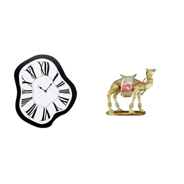 Reloj de pared de lujo acrílico con forma de esfera fundida, adorno creativo y único, estatua de animal de resina para escritorio, tienda, entrada, es