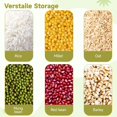 thumbnail image 4 of Conteneur de Stockage de Riz et de Grains, Distributeur Alimentaire Rotatif à 360° avec Couvercle Scellé, Sortie en un Clic, Boîte de Stockage Résistante à l'Humidité pour Riz, Grains, Petits Haricots, 4 of 5