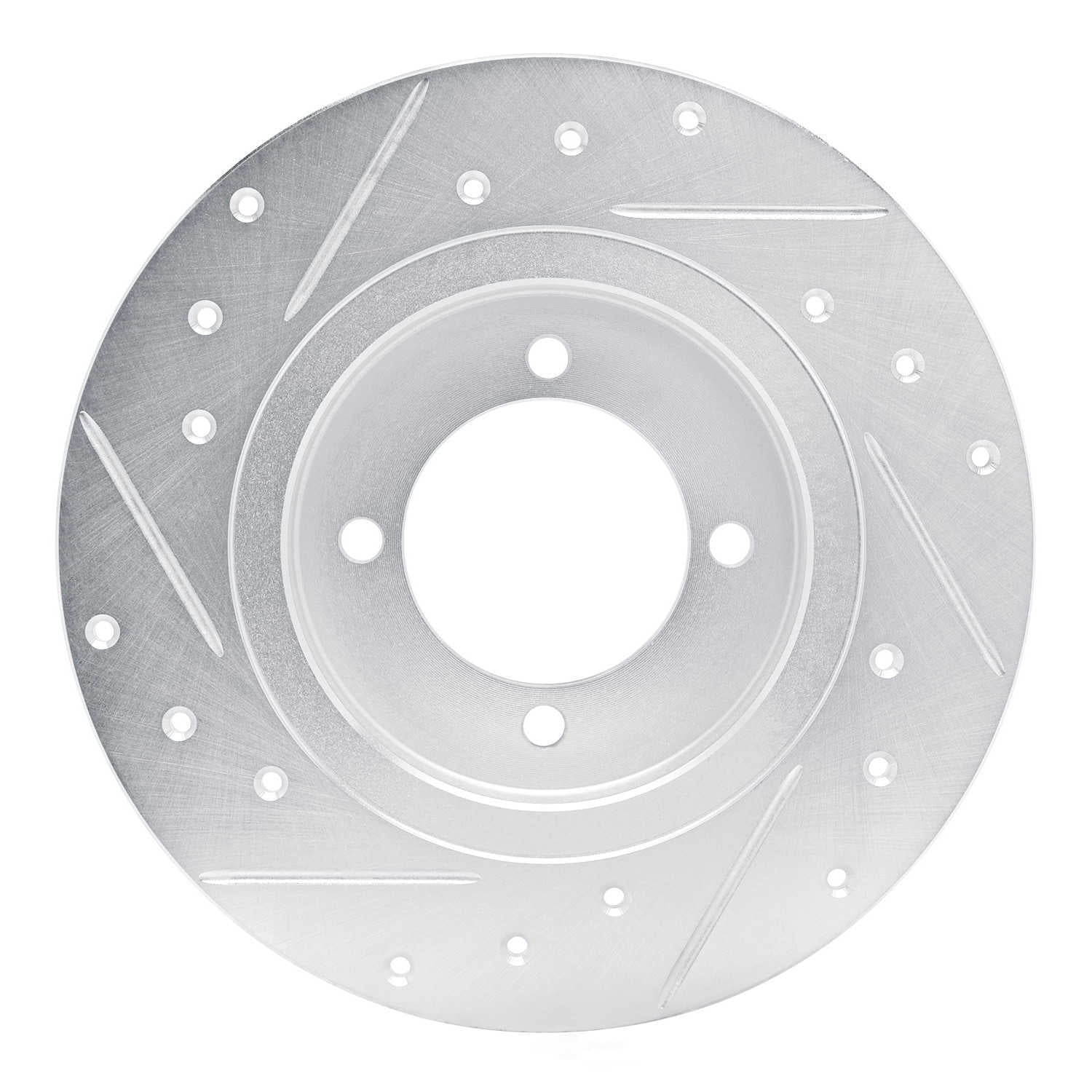 Dynamic Friction Company 631-67002R DFC Brake Rotor - Drilled And Slotted - Silver