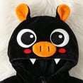thumbnail image 6 of YDFCWXW Toddler Baby Halloween Costume Bat Skeleton Fuzzy Hooded Jumpsuit, Cosplay Party Holiday Outfit (Orange, 3-6 Months), 6 of 9