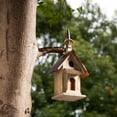 thumbnail image 3 of Glitzhome LLC Solid Wood Tall Church Hand Painted Birdhouse, 1325"H, 3 of 4
