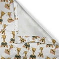 thumbnail image 5 of Ambesonne Giraffe Grommet Curtain, Romantic Characters, 50" x 72", Pale Brown Yellow and Pink, 5 of 6