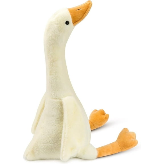 Goose Stuffed Animal, 13.7 Inch Soft Duck Doll Plush Toy Goose Hugging Pillow White, Cute Swan Stuffed Animal Toy, Goose Stuffed Plush Toys Gifts for Kids Adults