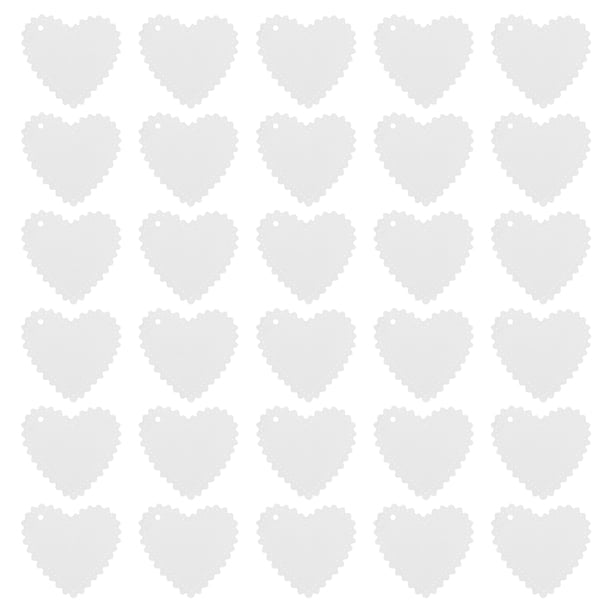 GOOHOCHY 30 tarjetas de amor huecas para decorar fiestas y festividades, con forma de corazón (blancas)
