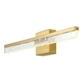 thumbnail image 2 of JONATHAN Y Mario 22" 1-Light Modern Contemporary 360-Degree Rotatable Iron/Seeded Acrylic Integrated LED Vanity Light, Brass Gold/Clear, 2 of 9