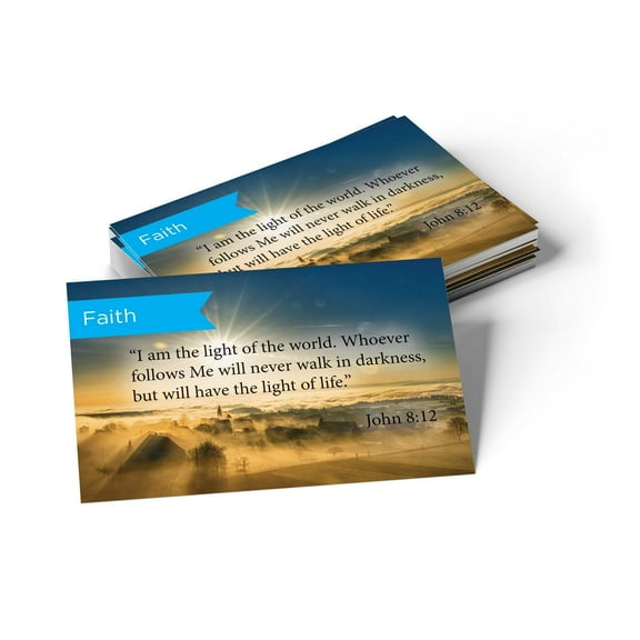 Faith, John 8:12, Pass Along Scripture Cards, Pack 25