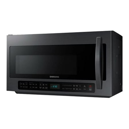 Samsung - 2.1 Cu. Ft.  Over-the-Range Microwave with Sensor Cook - Black Stainless Steel
