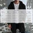 thumbnail image 4 of Men's Long Zip Up Hoodie,Casual Solid Color Winter Warm Hooded Sweatshirt,Athletic Long Jacket with Pockets, 4 of 7