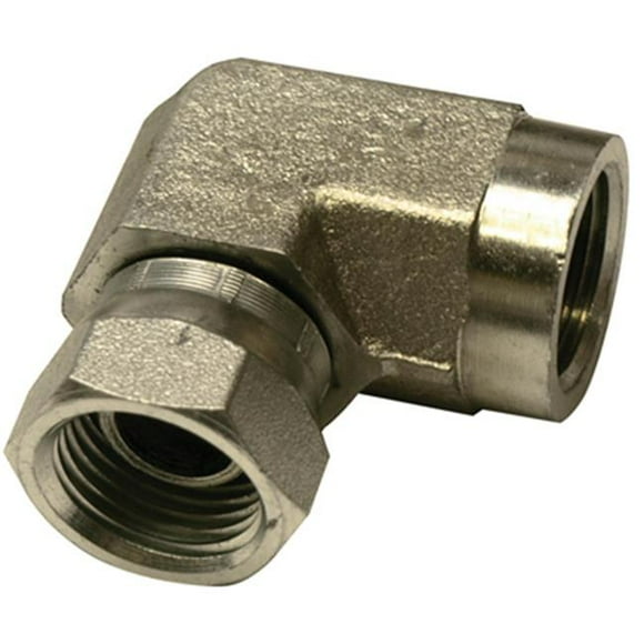 Apache 39005355 .50 in. Female Pipe x .50 in. Female Pipe, 90 Degrees Swivel, Hydraulic Adapter