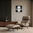 thumbnail image 4 of ZHONGYUTONG Moon Over Ocean Painting Canvas Wall Art Full Moon in Night Picture Prints Black and White Modern Artwork Home Decor Framed (12.00" x 12.00"), 4 of 6