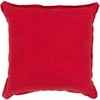 Art of Knot Luxe Hand Crafted Linen Fancy Flange Decorative Pillow with Poly Filler, 18" x 18", Cherry