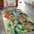 thumbnail image 3 of Spring Floral 3'x5' Washable Rug, Red Flowers Watercolor Botanical Farmhouse Non-Slip Area Rugs for Entryway Kitchen Classroom, StainResistant Dorm Throw Carpet, Low Pile Soft Indoor Floor Mat, 3 of 9