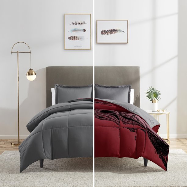 Nestl 2Piece Soft Down Alternative Reversible Comforter Set, Twin/Twin